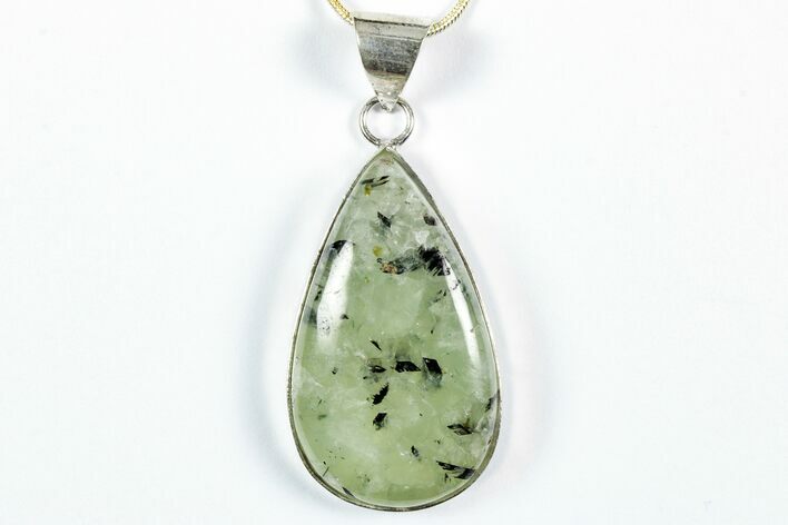 Epidote In Prehnite Pendant (Necklace) #346416
